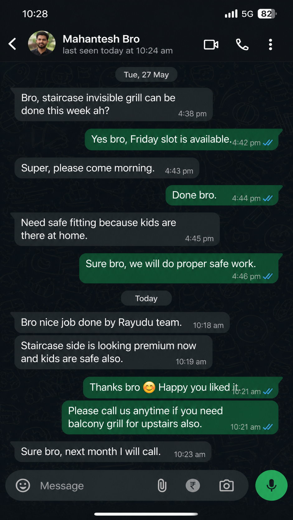 Customer review screenshot placeholder one
